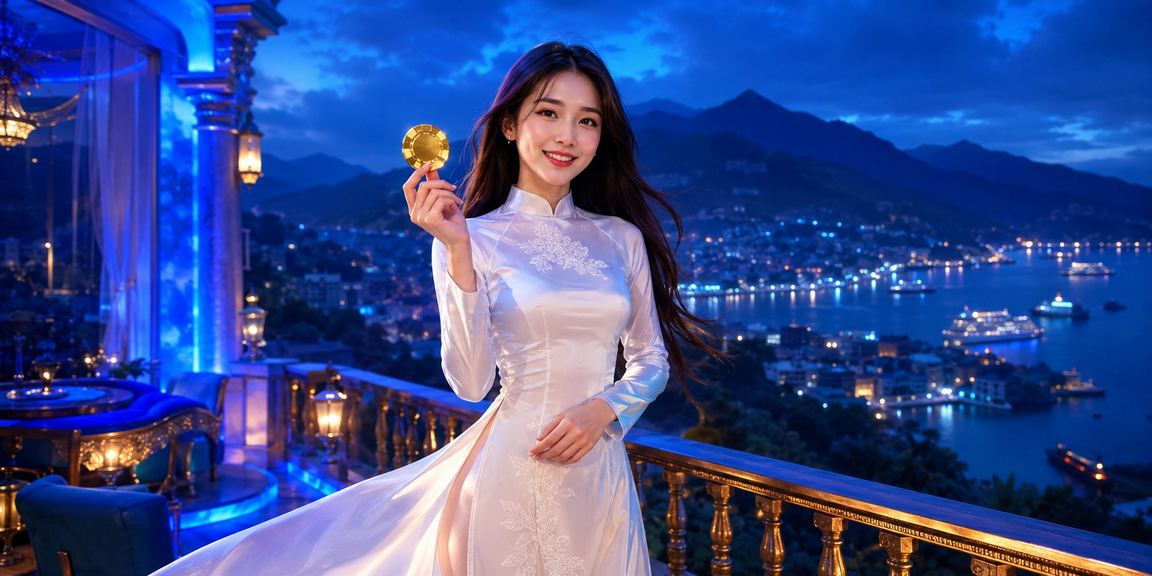 Phụ nữ Việt Nam mặc áo dài trải nghiệm nền tảng giải trí trực tuyến tại Sapa